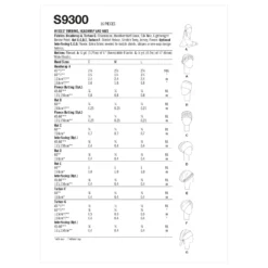 Simplicity Pattern 9300 Misses' Turbans, Headwraps & Hats -Sewing Supplies Store S9300 envelope back scaled