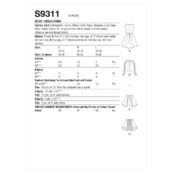 Simplicity Pattern 9311 Misses' Vintage Aprons -Sewing Supplies Store S9311 envelope back scaled