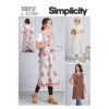 Simplicity Pattern 9312 Misses' Aprons