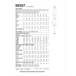 Simplicity Pattern 9327 Misses' Dresses 13 Simplicity Pattern 9327 Misses' Dresses -Sewing Supplies Store S9327 envelope back scaled