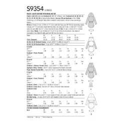 Simplicity Pattern 9354 Miss Jacket With Masks & Hat -Sewing Supplies Store S9354 envelope back scaled
