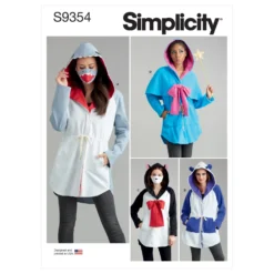 Simplicity Pattern 9354 Miss Jacket With Masks & Hat
