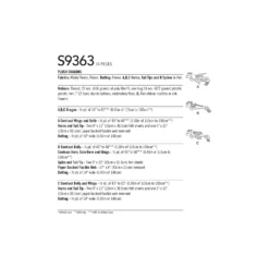 Simplicity Pattern 9363 Plush Dragons -Sewing Supplies Store S9363 envelope back scaled