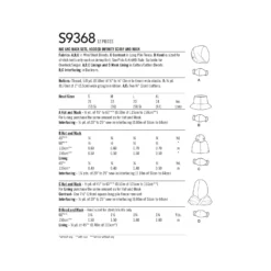 Simplicity Pattern 9368 Hat Nifty Scarf & Mask 14 Simplicity Pattern 9368 Hat Nifty Scarf & Mask -Sewing Supplies Store S9368 envelope back scaled