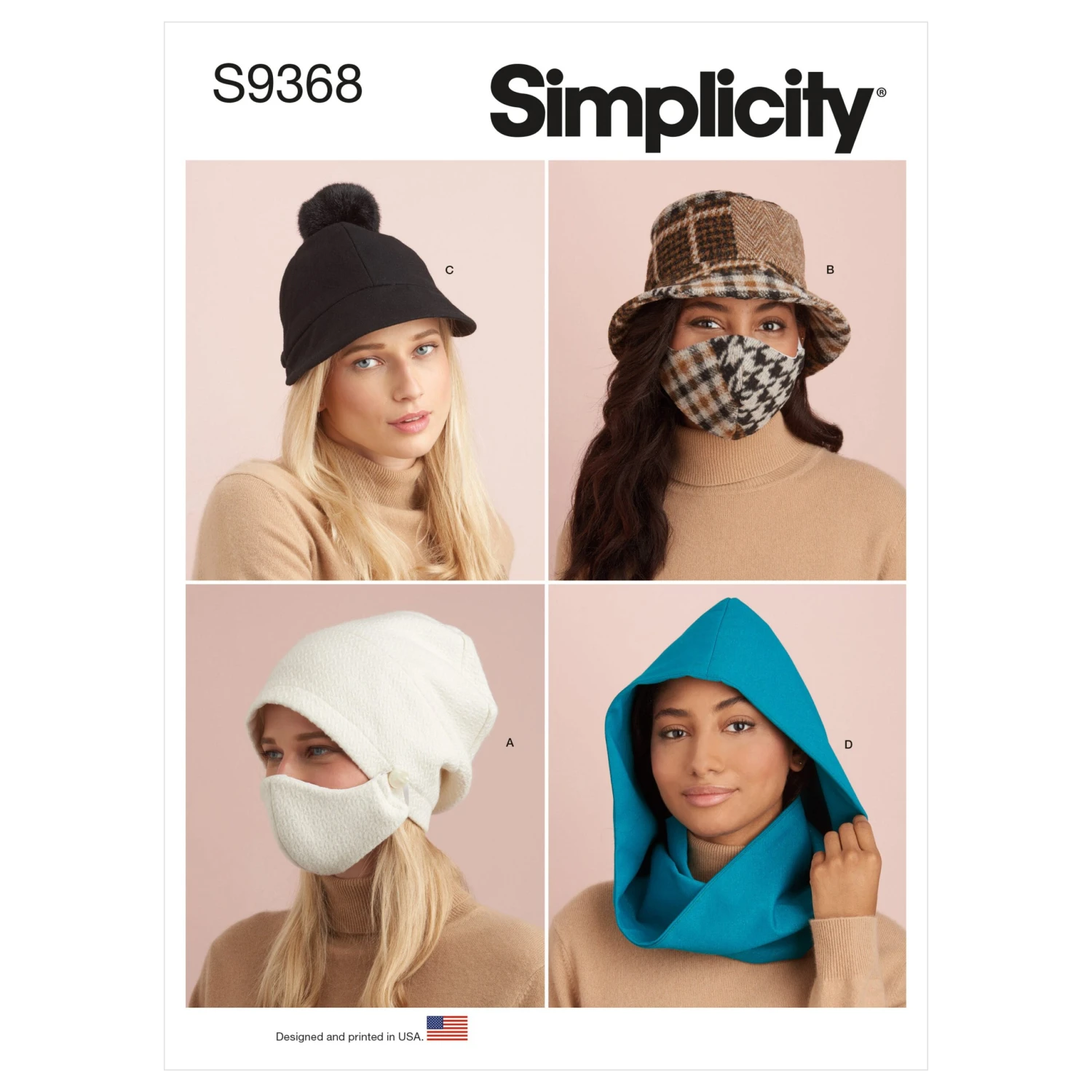 Simplicity Pattern 9368 Hat Nifty Scarf & Mask 1 Simplicity Pattern 9368 Hat Nifty Scarf & Mask