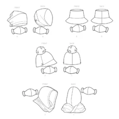 Simplicity Pattern 9368 Hat Nifty Scarf & Mask 13 Simplicity Pattern 9368 Hat Nifty Scarf & Mask -Sewing Supplies Store S9368 line art scaled