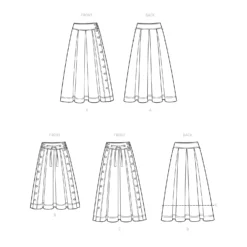 Simplicity Pattern 9377 Misses Flared Skirts -Sewing Supplies Store S9377 line art scaled