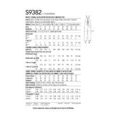 Simplicity Pattern 9382 Misses' Overall -Sewing Supplies Store S9382 envelope back scaled