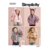 Simplicity Pattern 9391 Toddler's Jacket & Plush