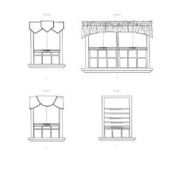 Simplicity Pattern 9399 Roman Hades & Valances 10 Simplicity Pattern 9399 Roman Hades & Valances -Sewing Supplies Store S9399 line art scaled