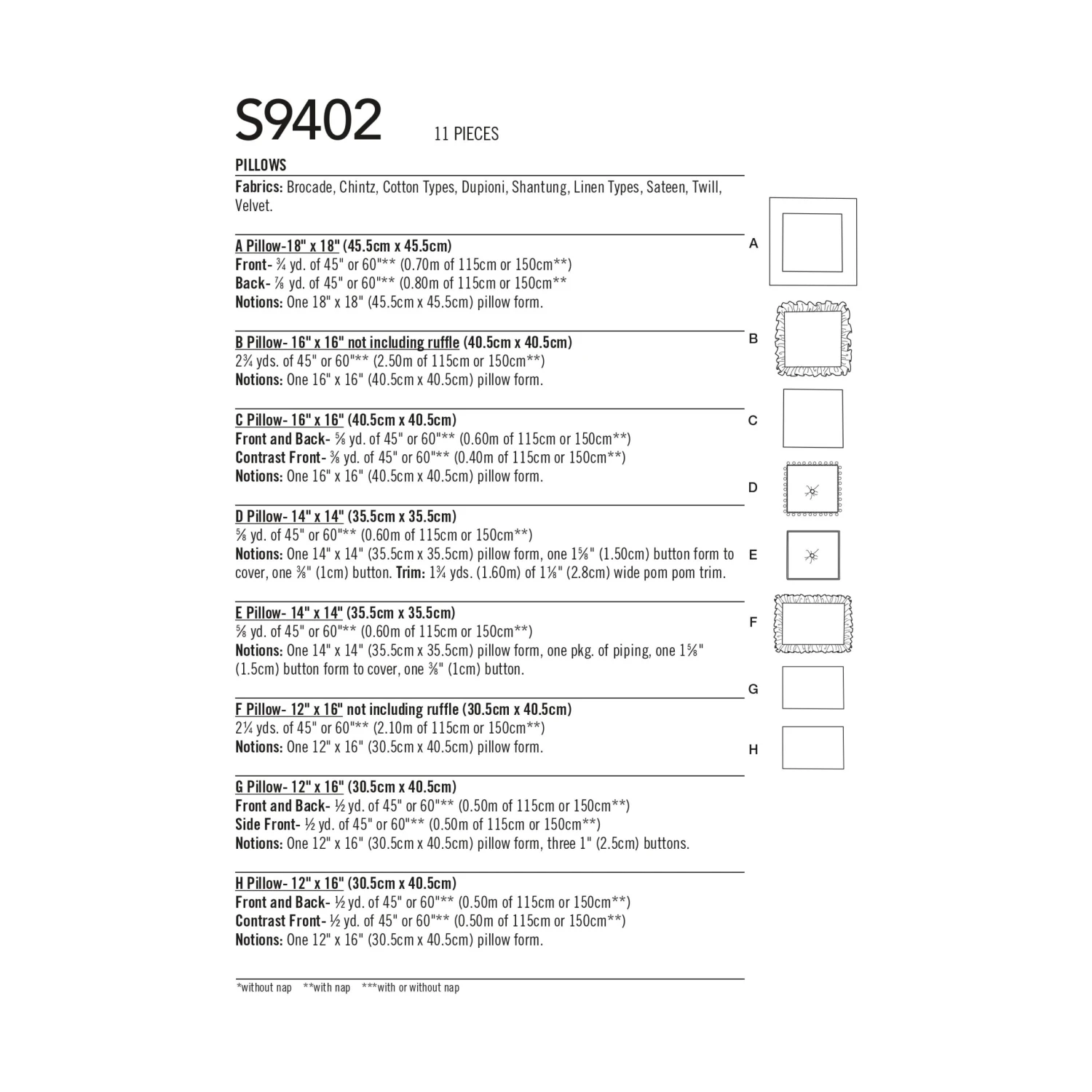 Simplicity Pattern 9402 Easy Pillows 3 Simplicity Pattern 9402 Easy Pillows - Image 3