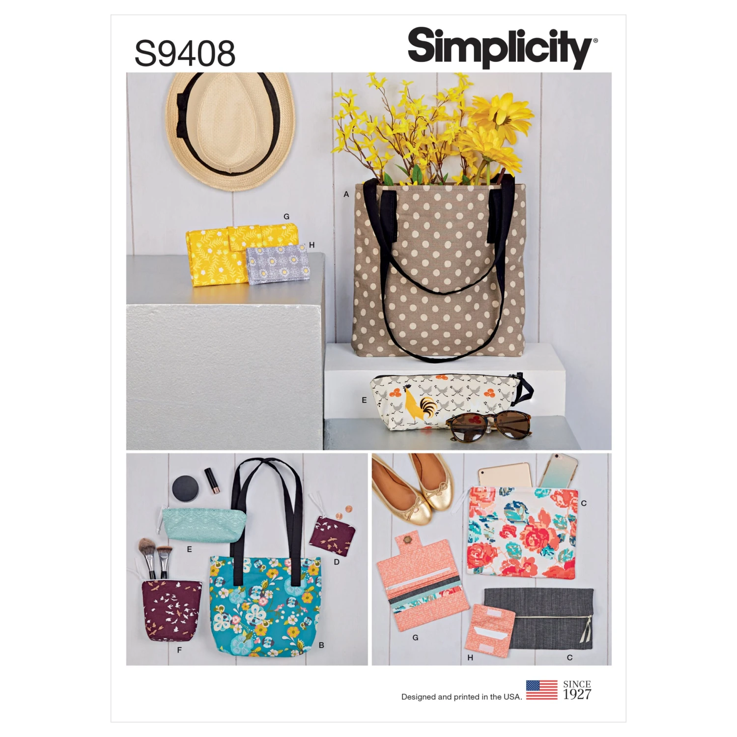 Simplicity Pattern 9408 Bags & Small Accessories 1 Simplicity Pattern 9408 Bags & Small Accessories