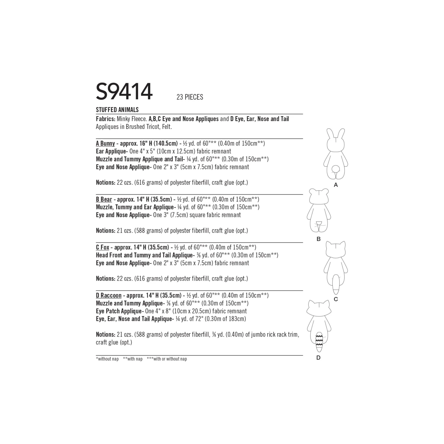 Simplicity Pattern 9414 Stuffed Animals 8 Simplicity Pattern 9414 Stuffed Animals - Image 8