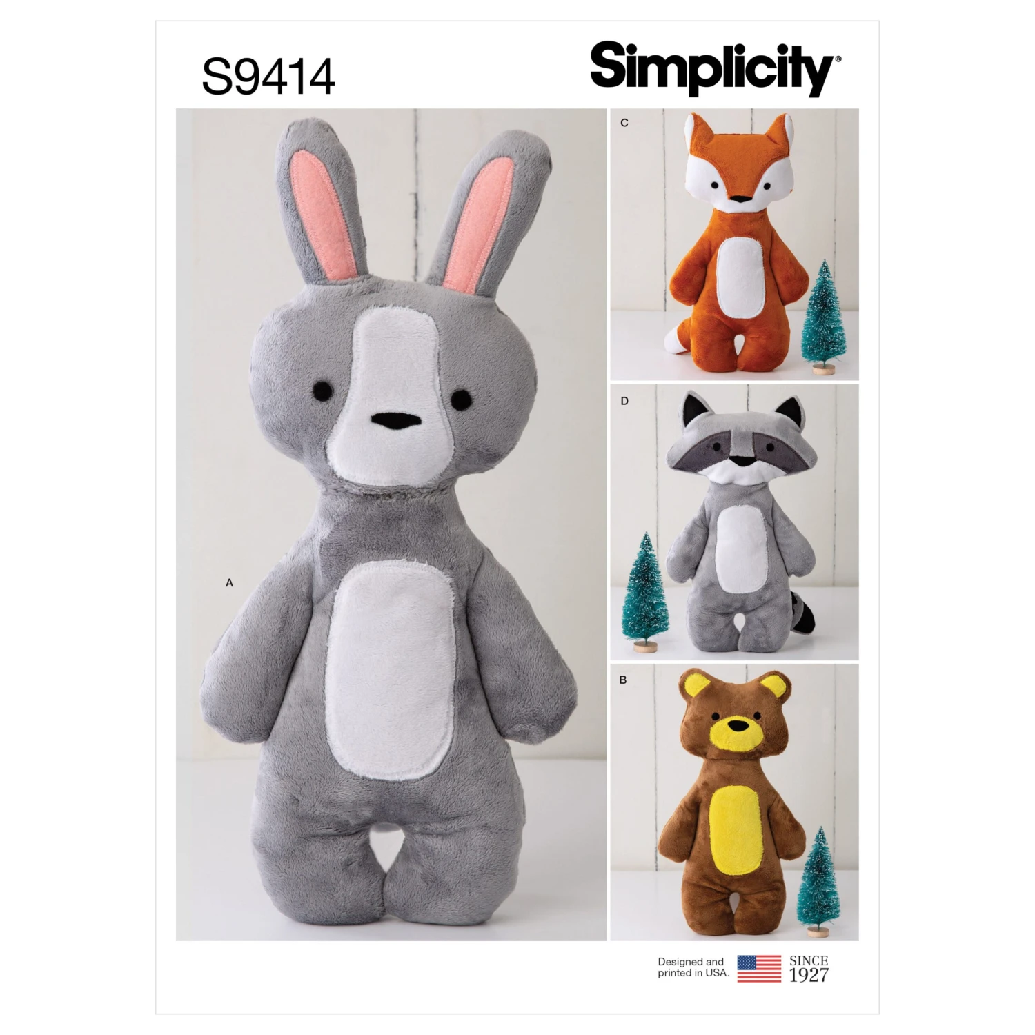 Simplicity Pattern 9414 Stuffed Animals 1 Simplicity Pattern 9414 Stuffed Animals