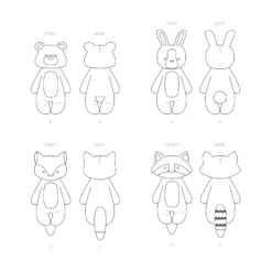 Simplicity Pattern 9414 Stuffed Animals 14 Simplicity Pattern 9414 Stuffed Animals -Sewing Supplies Store S9414 line art scaled