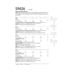 Simplicity Pattern 9426 Quilted Dog Coats -Sewing Supplies Store S9426 envelope back scaled