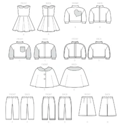 Simplicity Pattern S9439 18" Doll Clothes -Sewing Supplies Store S9439 line art scaled