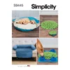 Simplicity Pattern S9445 Pet Bed In Two Sizes, Chair Cover & Play Mats