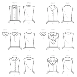 Simplicity Pattern S9448 Misses' Dickey Set -Sewing Supplies Store S9448 line art scaled