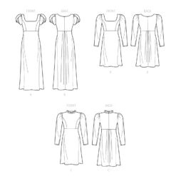 Simplicity Pattern S9453 Misses' Dress -Sewing Supplies Store S9453 line art scaled