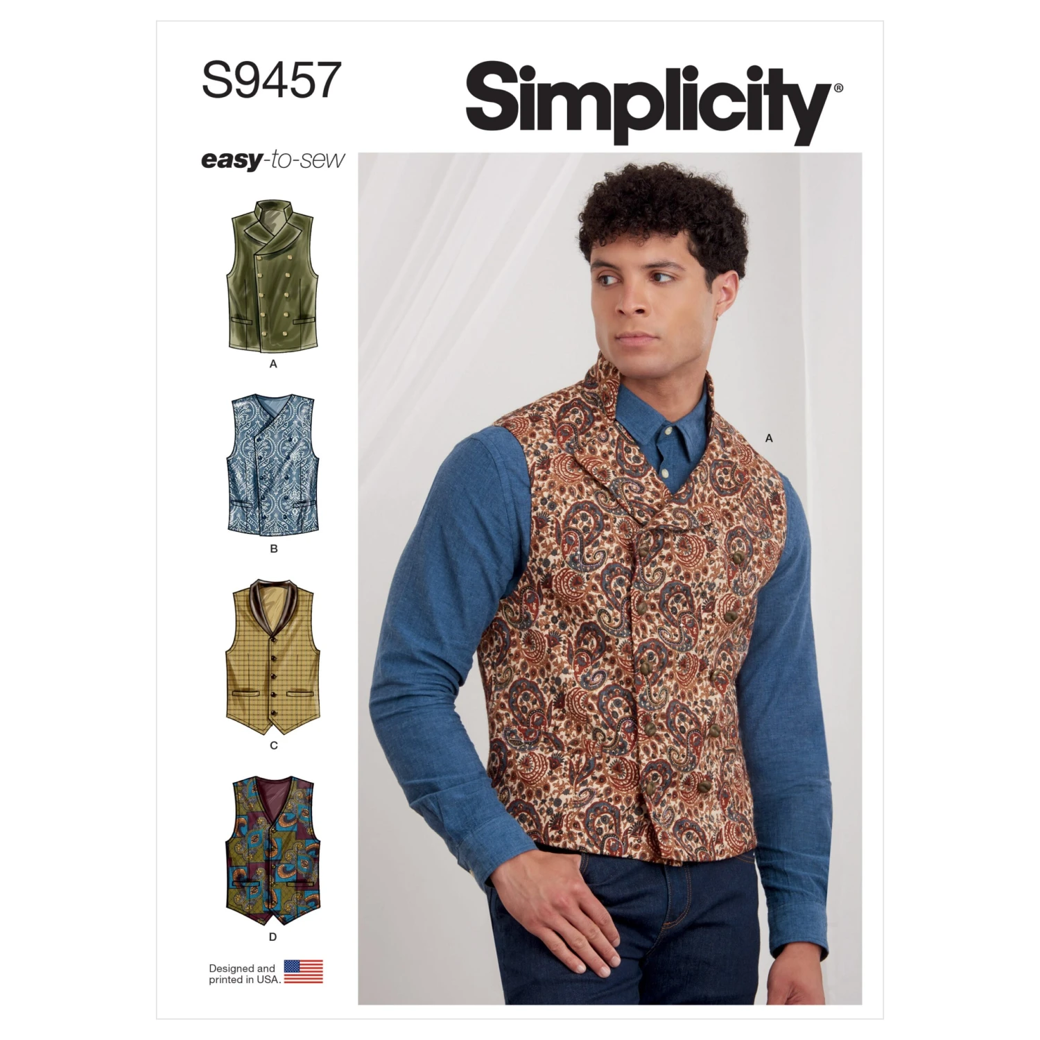 Simplicity Pattern S9457 Men's Vests 1 Simplicity Pattern S9457 Men's Vests