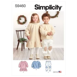 Simplicity Pattern S9460 Toddlers' & Children's Dress, Top & Pants