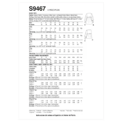 Simplicity Sewing Pattern S9467 Misses' Tops 19 Simplicity Sewing Pattern S9467 Misses' Tops -Sewing Supplies Store S9467 envelope back scaled