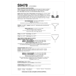 Simplicity Sewing Pattern S9478 Misses' And Women's Bralette And Panties 11 Simplicity Sewing Pattern S9478 Misses' And Women's Bralette And Panties -Sewing Supplies Store S9478 envelope back scaled