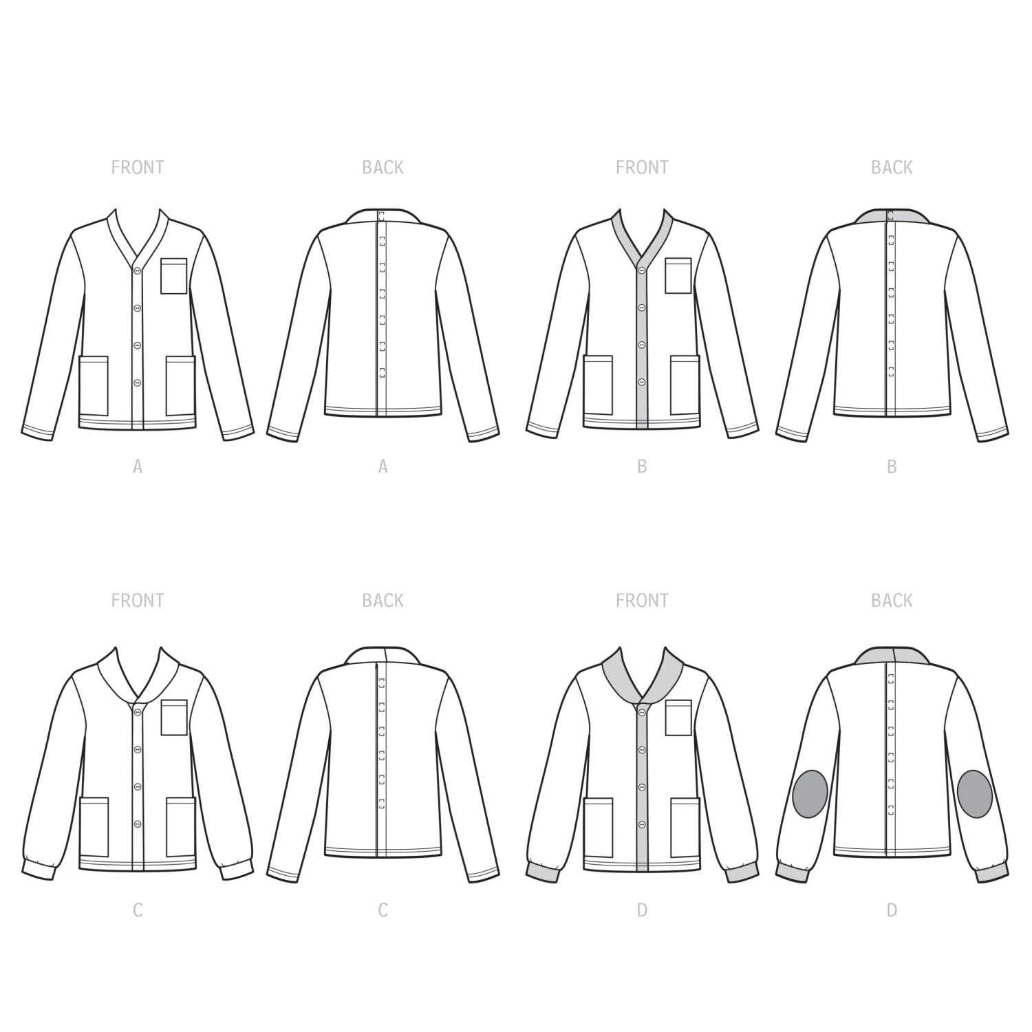 Simplicity Sewing Pattern S9488 Unisex Adaptive Cardigan 2 Simplicity Sewing Pattern S9488 Unisex Adaptive Cardigan - Image 2