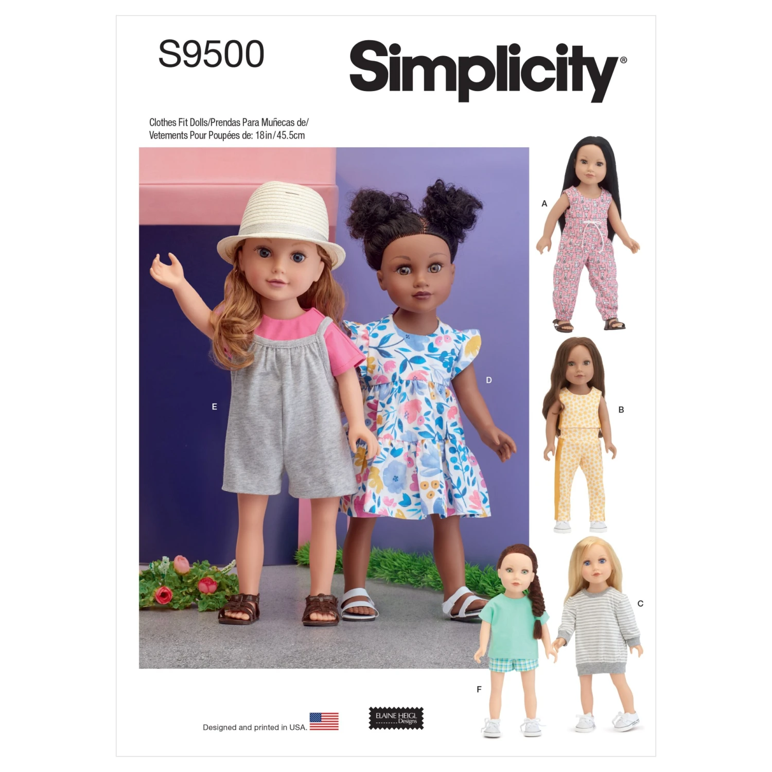 Simplicity Sewing Pattern S9500 18" Doll Clothes 1 Simplicity Sewing Pattern S9500 18" Doll Clothes