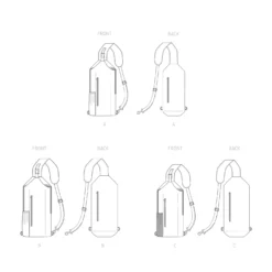 Simplicity SS9508 Sling Bags In Two Sizes -Sewing Supplies Store S9508 line art scaled