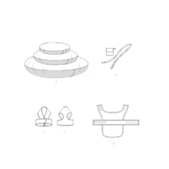 Simplicity SS9510 Dog Bed, Leash, Harness -Sewing Supplies Store S9510 line art scaled