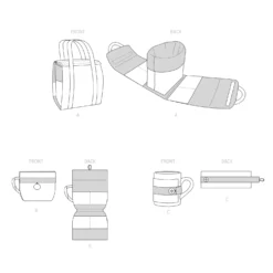 Simplicity SS9511 Mug & Tea Bag Case, Cozy -Sewing Supplies Store S9511 line art scaled