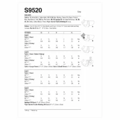 Simplicity SS9520 Dog Coats -Sewing Supplies Store S9520 envelope back scaled