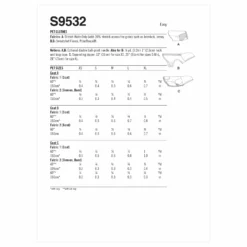 Simplicity SS9532 Pet Clothes 11 Simplicity SS9532 Pet Clothes -Sewing Supplies Store S9532 envelope back scaled