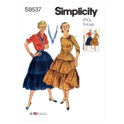 Simplicity SS9537 Misses' Blouses & Skirt