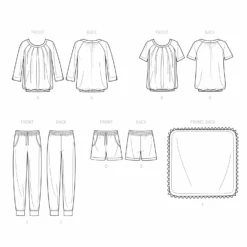 Simplicity SS9556 Nursing Sportswear, Blanket -Sewing Supplies Store S9556 line art scaled