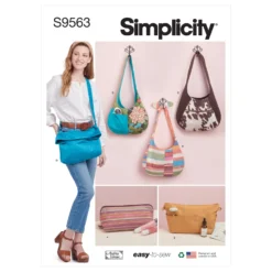 Simplicity SS9563 Slouch Bag, Organizer, Case