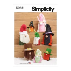 Simplicity Pattern SS9581 Plush Gnomes In Two Sizes