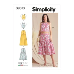 Simplicity Pattern SS9613 Misses' Top And Skirts