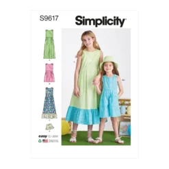 Simplicity Pattern SS9617 Children's And Girls' Jumpsuit, Romper And Dress