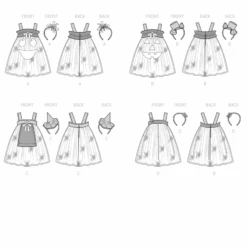 Simplicity Pattern S9625A Toddler's Tulle Costumes 13 Simplicity Pattern S9625A Toddler's Tulle Costumes -Sewing Supplies Store S9625 line art