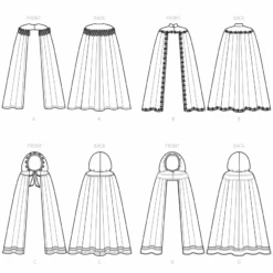 Simplicity Pattern S9626 Children & Misses' Costume -Sewing Supplies Store S9626 line art