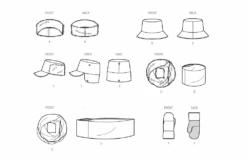 Simplicity Pattern 9658 Hats & Gloves Accessories -Sewing Supplies Store S9658 line art