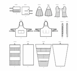 Simplicity Pattern 9659 Kitchen Home Decor 14 Simplicity Pattern 9659 Kitchen Home Decor -Sewing Supplies Store S9659 line art