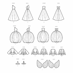 Simplicity Pattern 9662 Undefined Doll Clothes 16 Simplicity Pattern 9662 Undefined Doll Clothes -Sewing Supplies Store S9662 line art