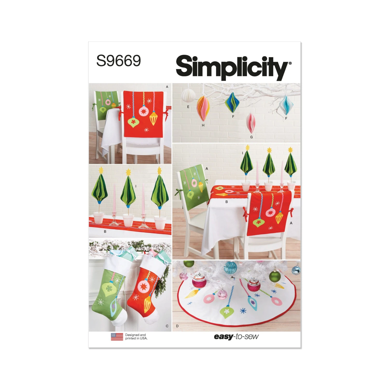 Simplicity Pattern 9669 Holiday Craft, Chair Scarf 1 Simplicity Pattern 9669 Holiday Craft, Chair Scarf