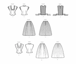 Simplicity Pattern 9676 Misses Dress -Sewing Supplies Store S9676 line art