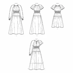 Simplicity Pattern 9678 Misses Dress -Sewing Supplies Store S9678 line art