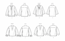 Simplicity Pattern 9681 Misses & Plus Size Top/Vest 18 Simplicity Pattern 9681 Misses & Plus Size Top/Vest -Sewing Supplies Store S9681 line art